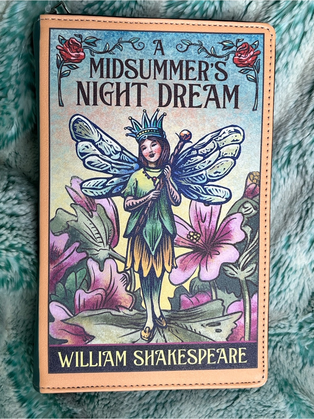 A Midsummer's Night Dream Floral Print Crossbody Bag w/ Detachable Strap